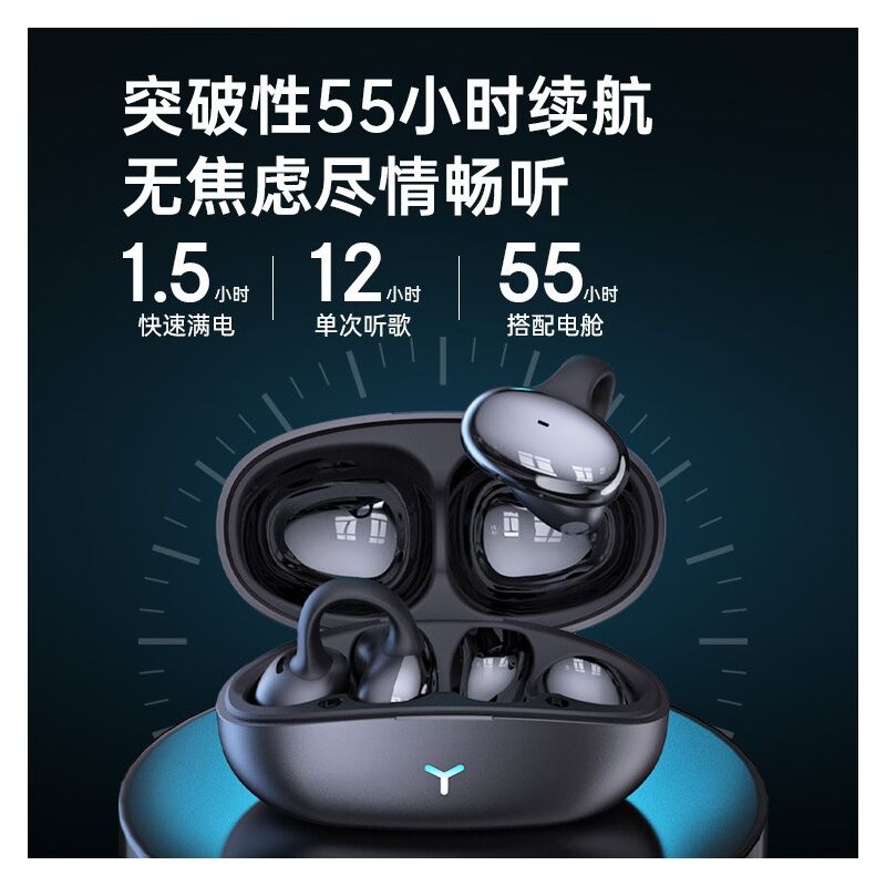 TWS Bluetooth-наушники HM20-клипсы с ИИ-переводом, шумоподавление, низкая задержка, для спорта
