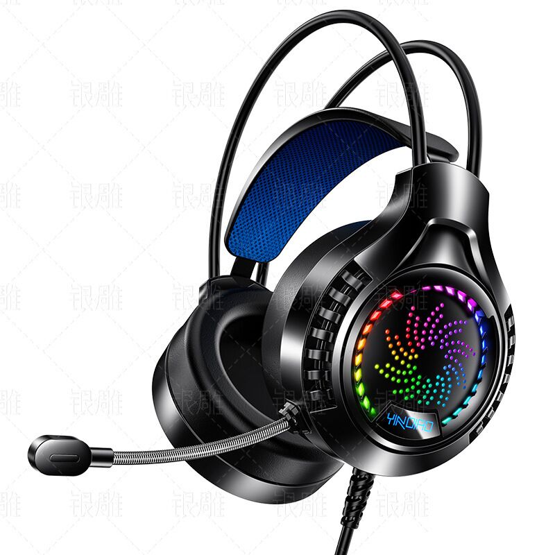 Игровая гарнитура Yindiao Q7 проводная, USB, виртуальный звук 7.1, подсветка и микрофон