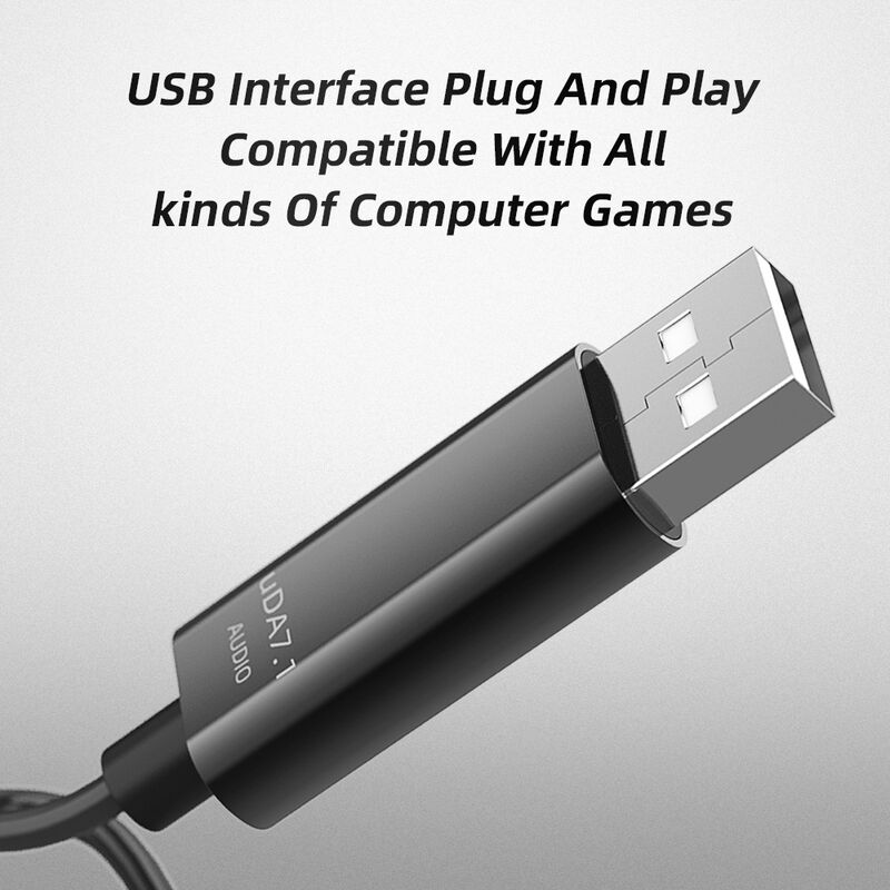 Игровая проводная гарнитура UT-01, 7.1-канальный звук, USB, с микрофоном, усиленный бас