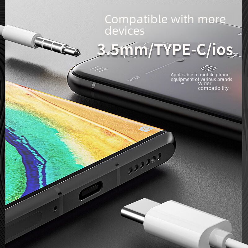 Проводные наушники-вкладыши Type-C для iPhone и Huawei, с пультом управления