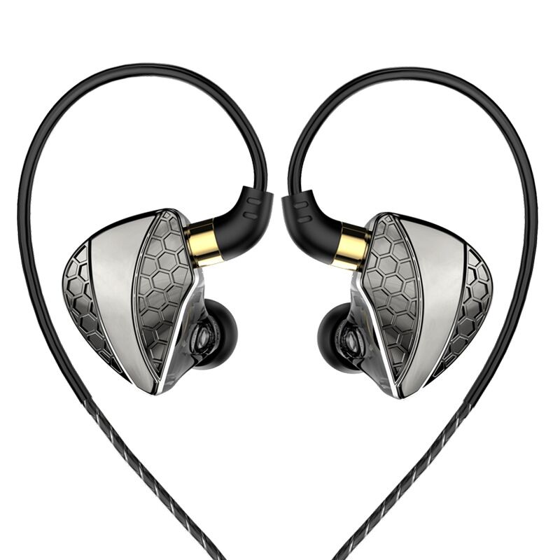 Проводные заушные наушники QKZ Hi6T, мониторные, усиленный бас, с микрофоном