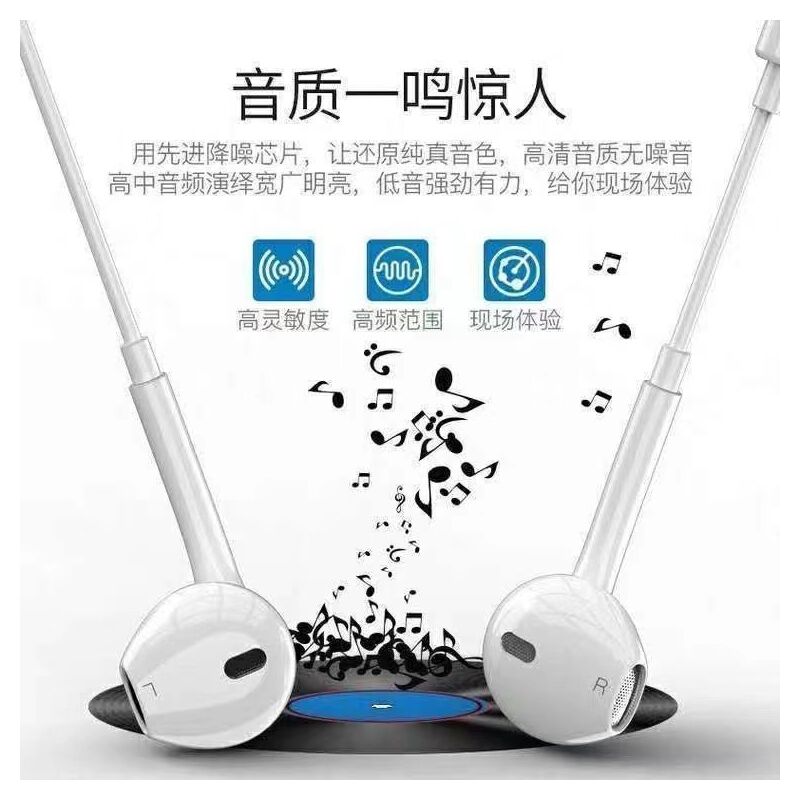 Проводные наушники 3.5 мм круглый разъём для Apple, Huawei, Xiaomi, Type-C