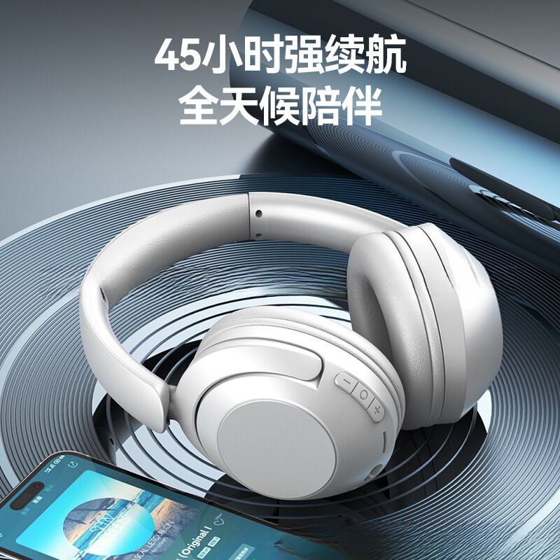 Складные накладные Bluetooth-наушники с усиленным басом, увеличенное время работы