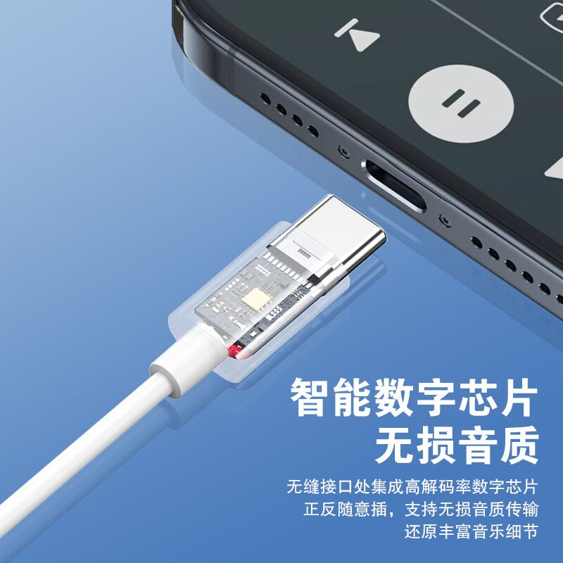 Проводные наушники Pinyue K5 Type-C/Lightning для iPhone 7-18 и iPad, с микрофоном