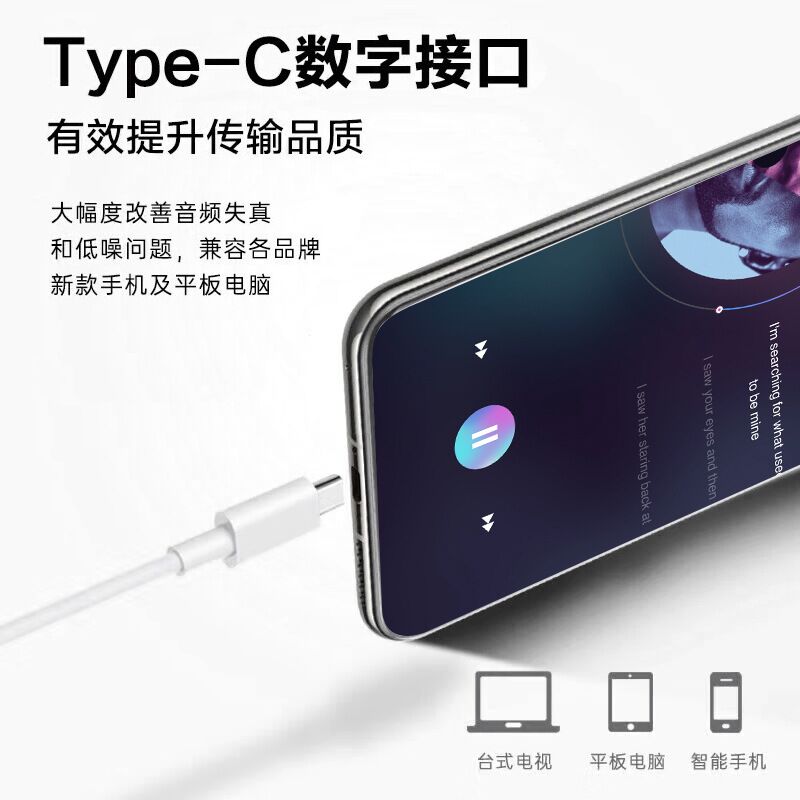 Проводные наушники-вкладыши с цифровым аудио Type-C для Apple, OPPO, Huawei, vivo