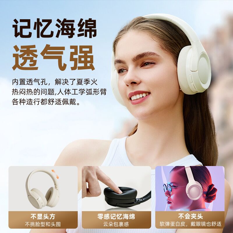 Складные Bluetooth-наушники L50 с активным шумоподавлением ANC, накладные