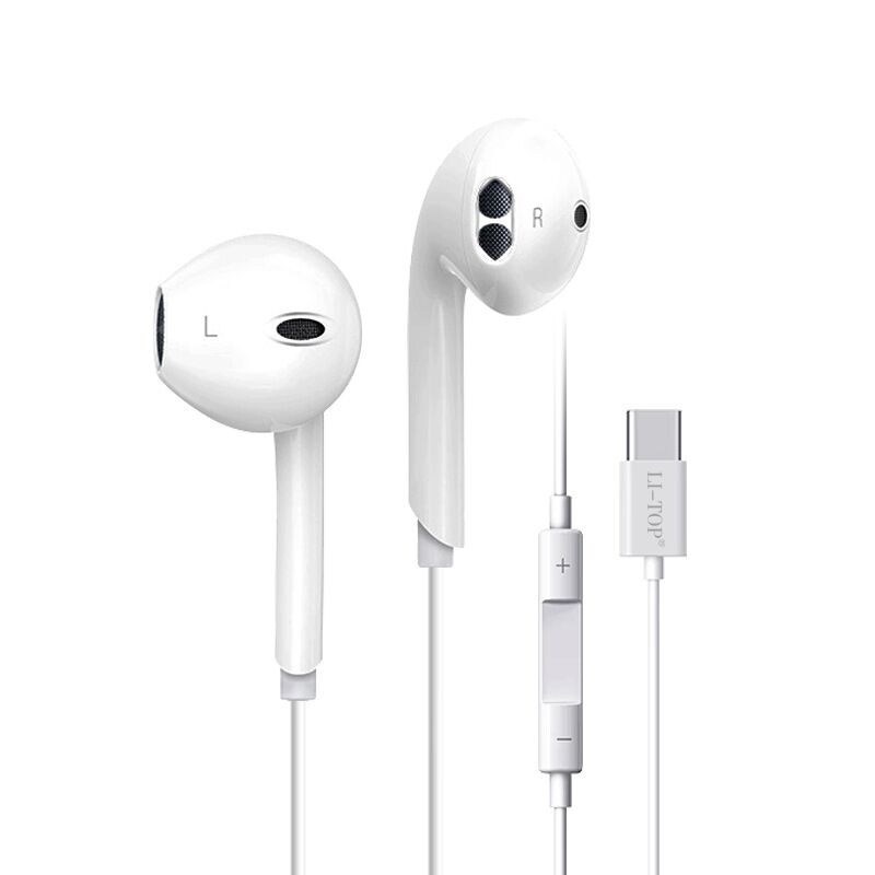 Проводные наушники-вкладыши LI-TOP с пультом управления для iPhone 15 Pro Max/16/17, прямое подключение