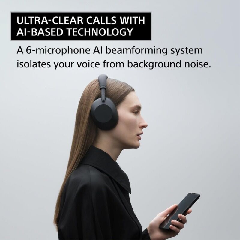 Накладные беспроводные Bluetooth-наушники WH-1000XM6, сенсорное управление