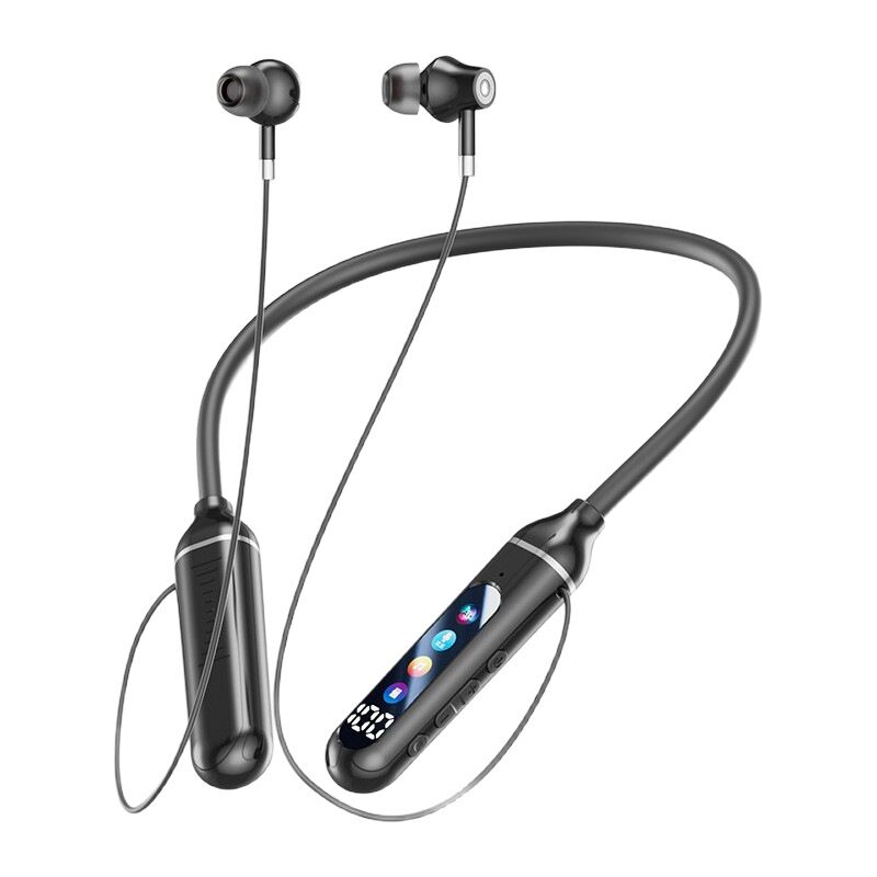 Беспроводные спортивные наушники Yinjala на шнурке (neckband), с ИИ-функцией, глянцевый корпус