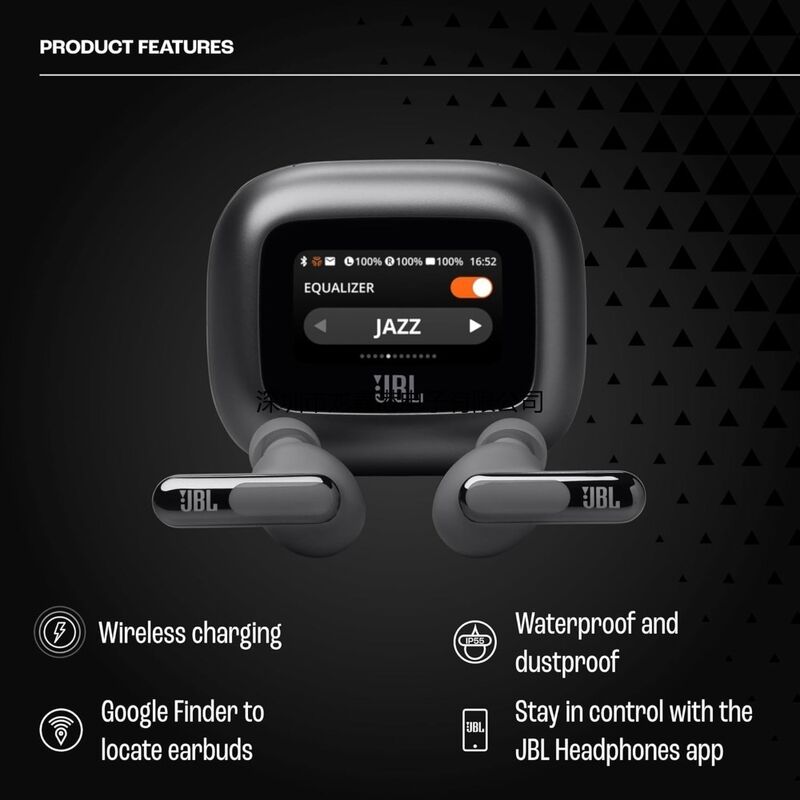 Беспроводные наушники JBL Live Beam 3, TWS, с сенсорным экраном на кейсе, NFC