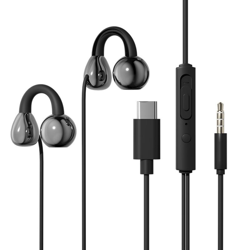 Проводные заушные наушники Baoyin S18, разъём 3.5 мм или Type-C, для Android, комфортная посадка