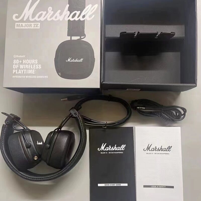 Накладные Bluetooth-наушники в стиле Marshall Major IV, усиленный бас, складные