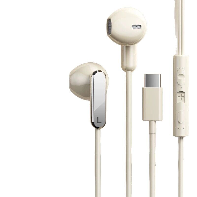 Проводные наушники-полувкладыши с разъёмом USB Type-C, шумоподавление, совместимы с Huawei, OPPO, Apple, Vivo