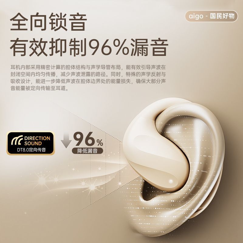 Bluetooth-наушники Aigo SJ225 с воздушной костной проводимостью, заушное крепление, для спорта