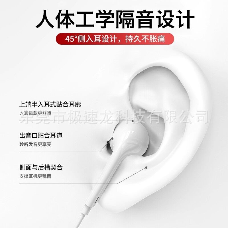 Проводные наушники-вкладыши для iPhone, Type-C, полу-вкладыши, с микрофоном