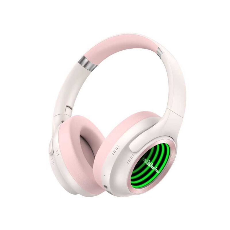 Накладные Bluetooth-наушники QT-904L с цветной LED-подсветкой, проводной и беспроводной режим