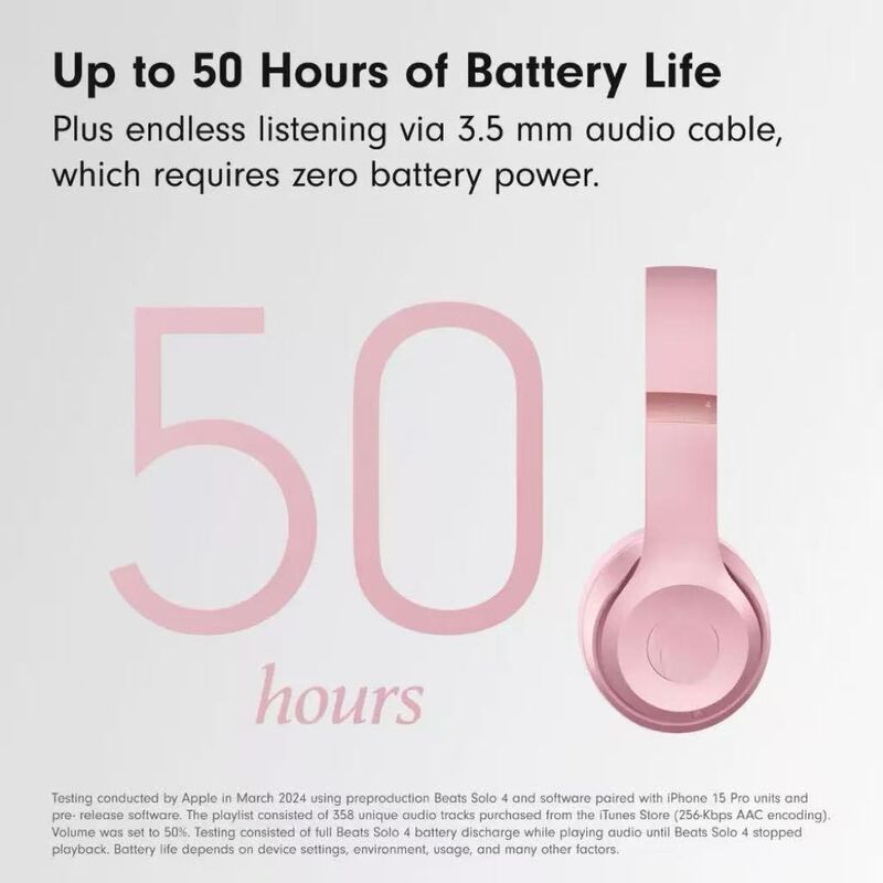 Накладные беспроводные наушники Beats Solo 4, объёмный звук 360°, Bluetooth 5.0