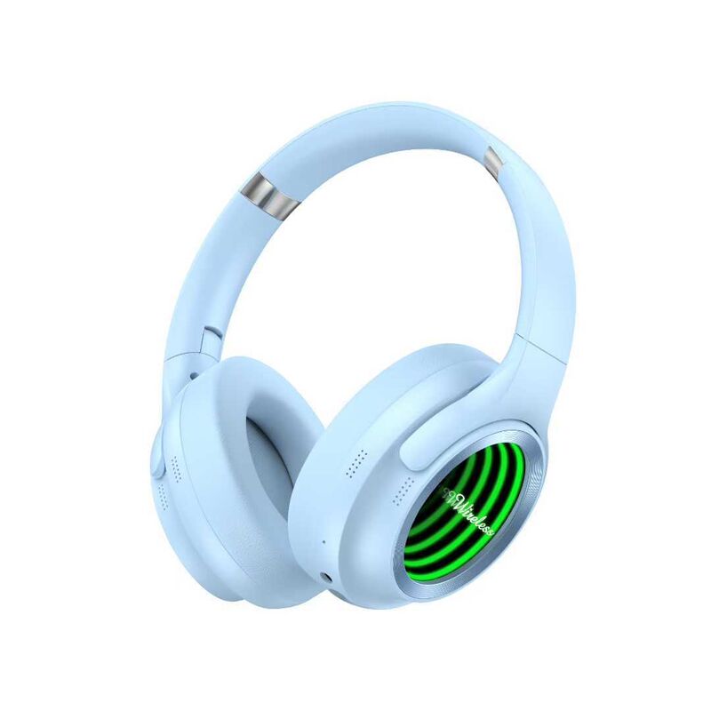 Накладные Bluetooth-наушники QT-904L с цветной LED-подсветкой, проводной и беспроводной режим