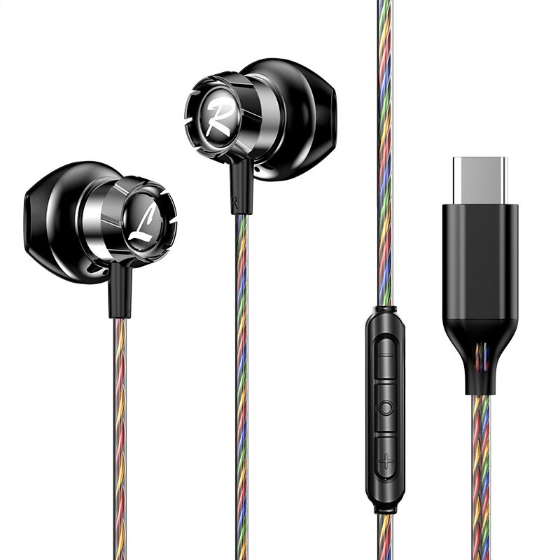 Проводные наушники Yaling с микрофоном, усиленный бас, разъём 3.5 мм или USB-C, много моделей