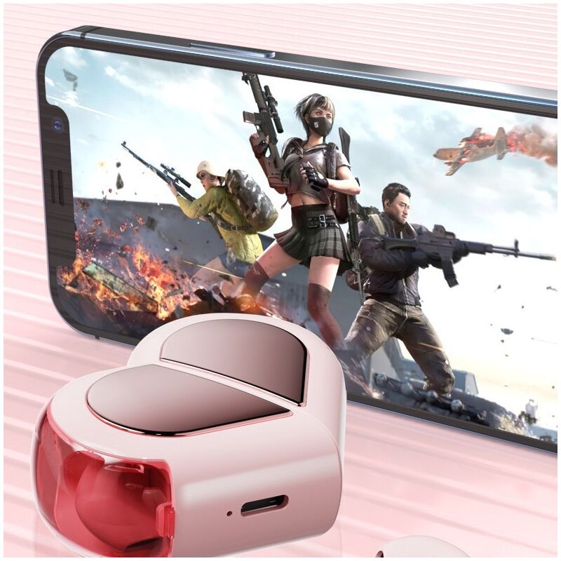 TWS-наушники K520 в форме сердца, поворотные, Bluetooth 5.3, низкая задержка для игр