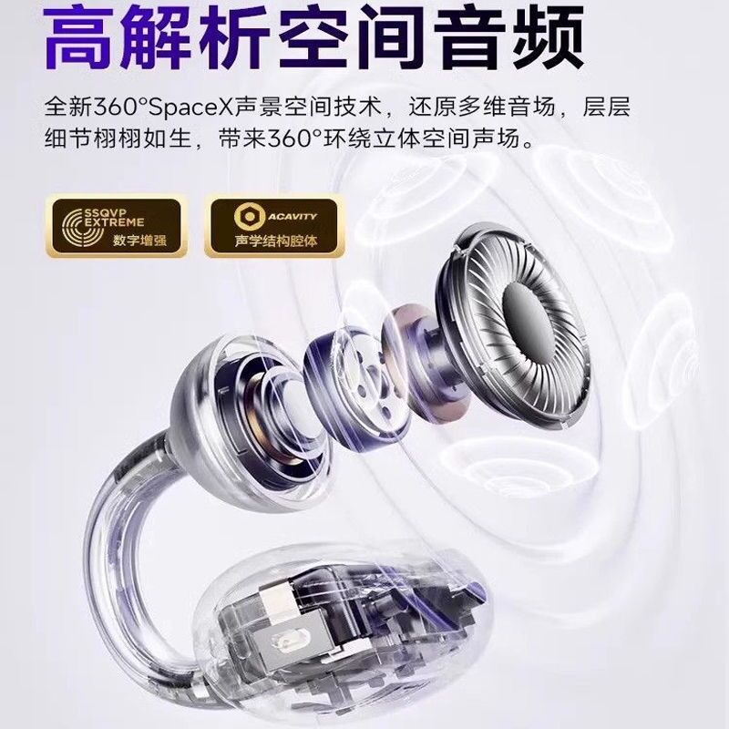 Bluetooth-наушники M91 клипсы на ухо с костной проводимостью и AI-переводом в реальном времени