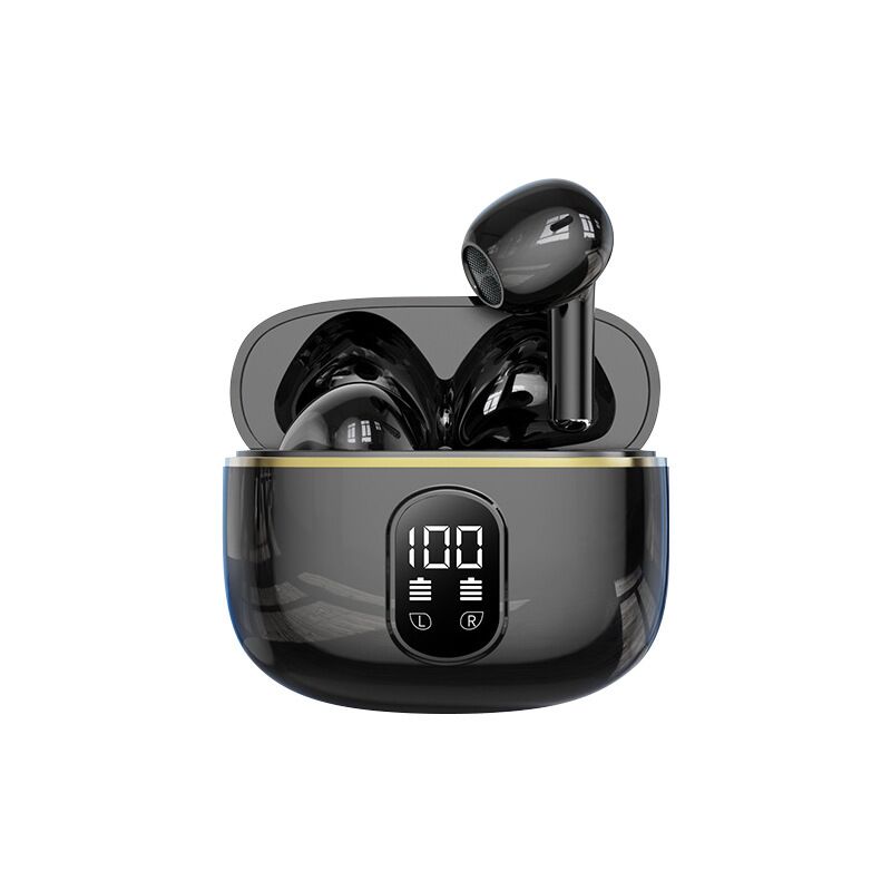 TWS Bluetooth 5.3 наушники с индикатором заряда, зарядным кейсом, полуоткрытая посадка