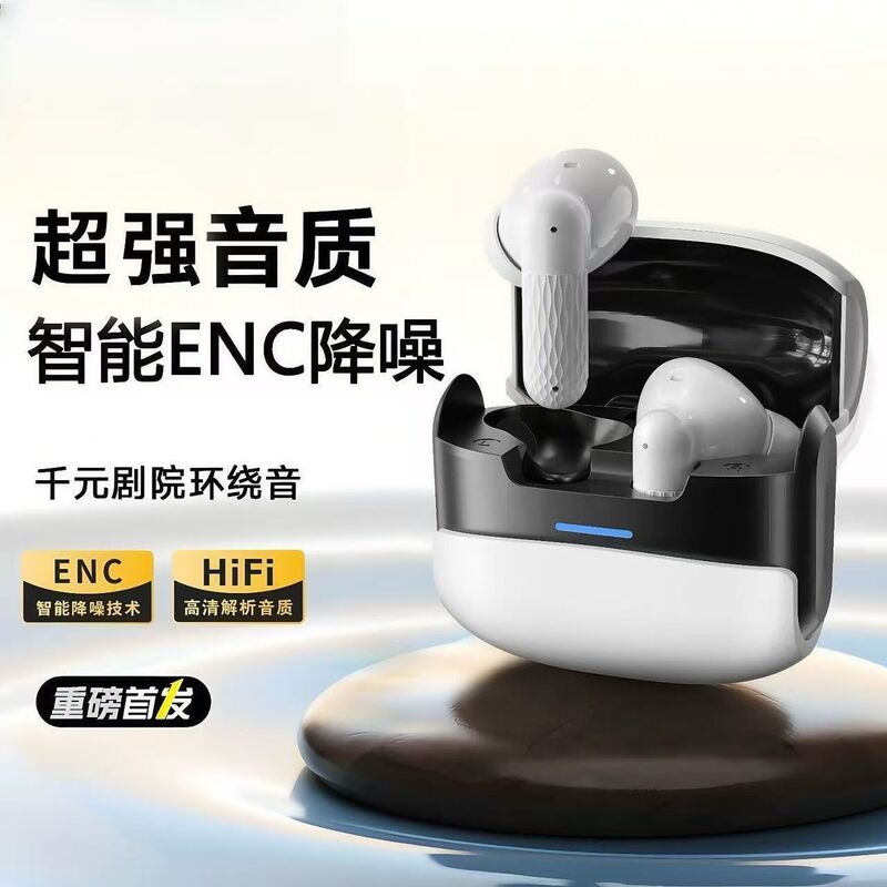 Bluetooth-наушники спортивные с шумоподавлением ENC, для бега, 2025