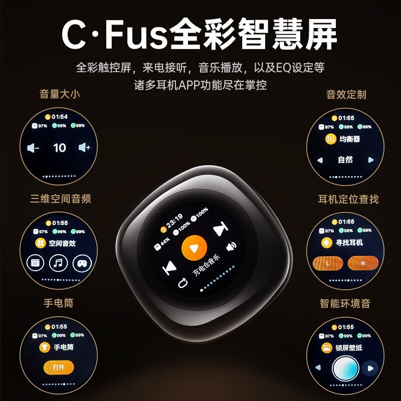 Bluetooth-наушники клипсы OWS-CT11 с сенсорным ЖК-дисплеем, открытая посадка, беспроводные