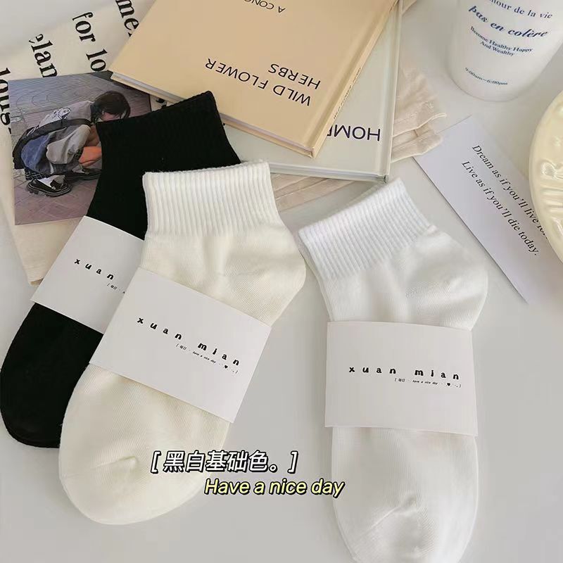 Женские носки Zhuji из полиэстера, короткие, однотонные, против запаха, летние