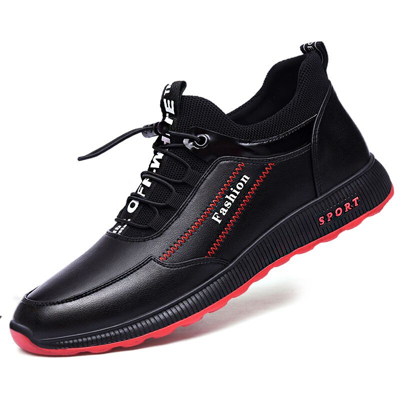 Мужские кожаные кроссовки JJ Fengshang, корейский стиль, дышащие, 39-44