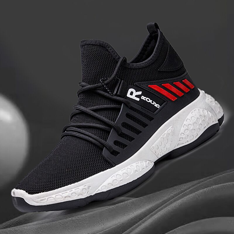 Мужские кроссовки JJ Fengshang на платформе, дышащие, чёрные и хаки, 39-44