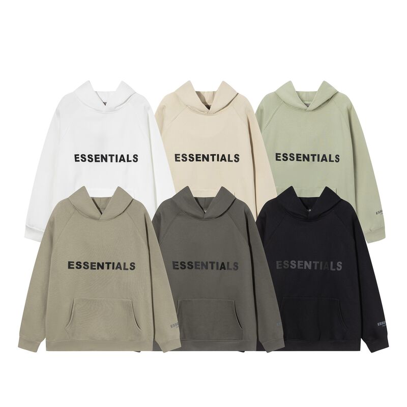 Худи ESSENTIAIS FSEVENTHO EIGHTHG с объёмными буквами на груди, флисовый начёс, свободный крой, S–XL