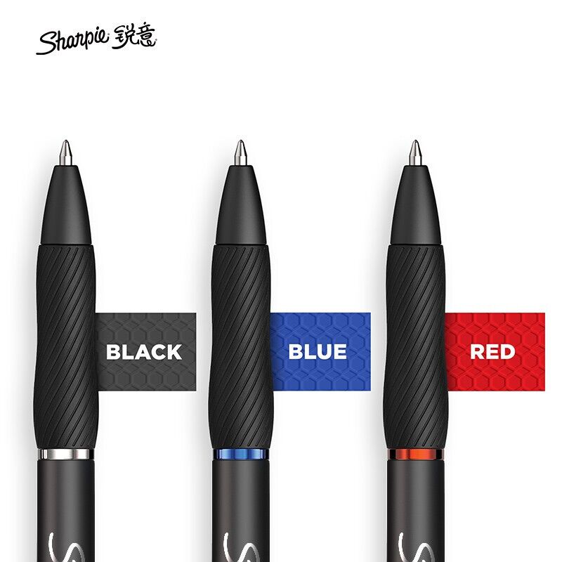 Гелевая ручка Ruiyi (Sharpie) S geL, нажимная, пулевидный наконечник, 0,5 мм
