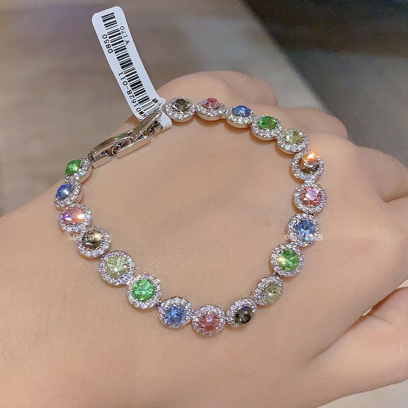 Браслет Kaitin Jewelry с круглыми цирконами, корейский стиль, набор цветов