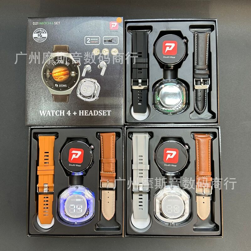 Смарт-часы D21Watch4 с Bluetooth-наушниками, пульсометром, шагомером и защитой от воды