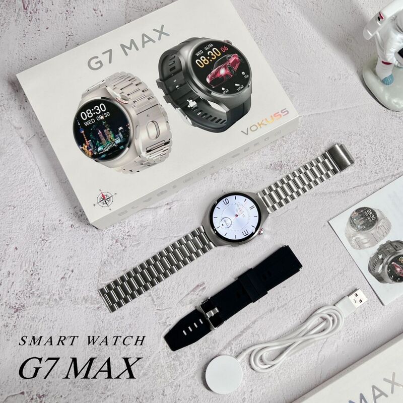 Смарт-часы G7 Max с экраном 2.01″, NFC, Bluetooth-звонками и цепочным ремешком