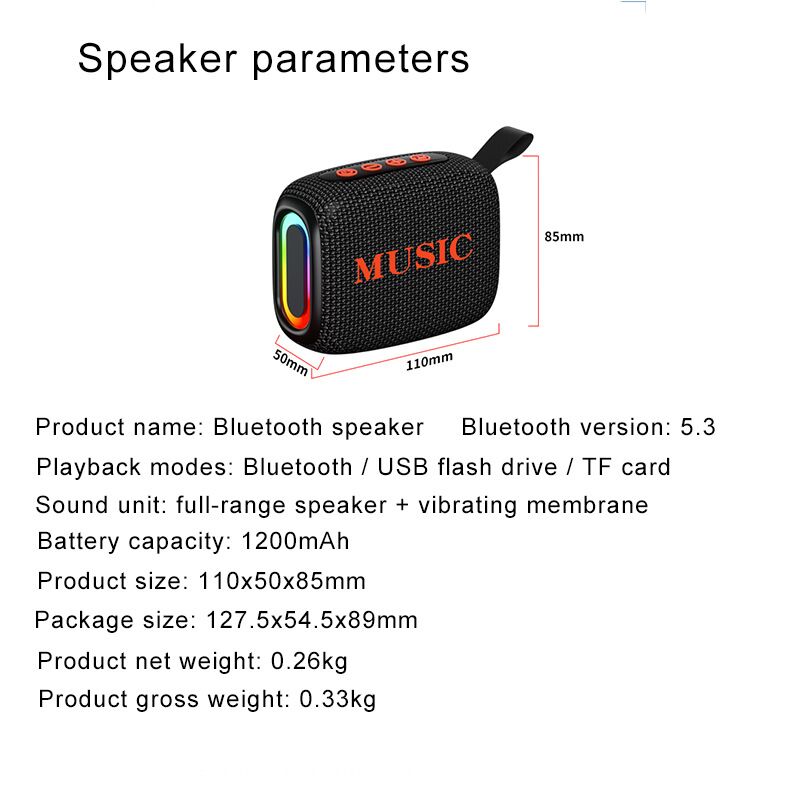 Уличная Bluetooth-колонка Wenge W200 для походов и велопрогулок, влагозащита