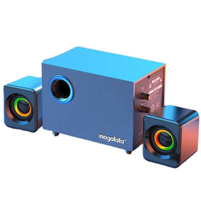 Компьютерная колонка mogolala Q9, деревянный корпус, сабвуфер, Bluetooth + USB + 3,5 мм, 11 Вт
