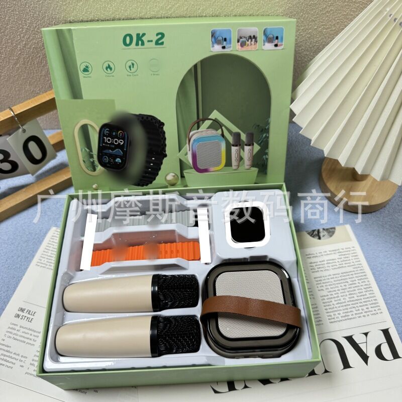 Смарт-часы OK-2 с Bluetooth-колонкой, микрофоном и пульсометром