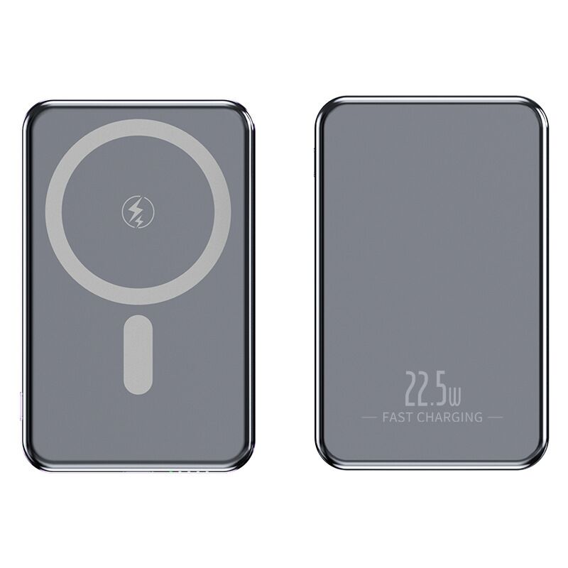 Магнитный беспроводной внешний аккумулятор Power Bank MagSafe, алюминиевый корпус, 5000/10000 мА·ч