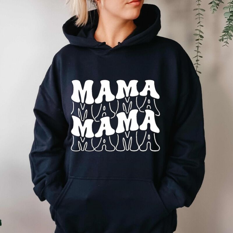 Худи Hook On You с минималистичным принтом «Mama», свободный крой, женское, полиэстер, XS–XXXL