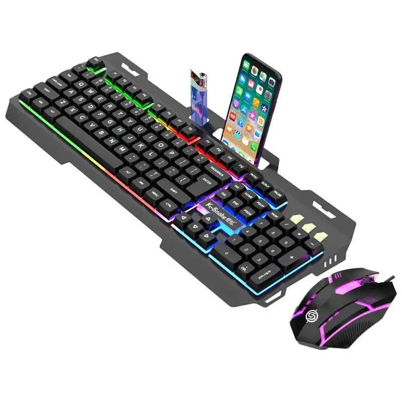 Комплект клавиатура и мышь Viper KM520 с металлической подсветкой, USB