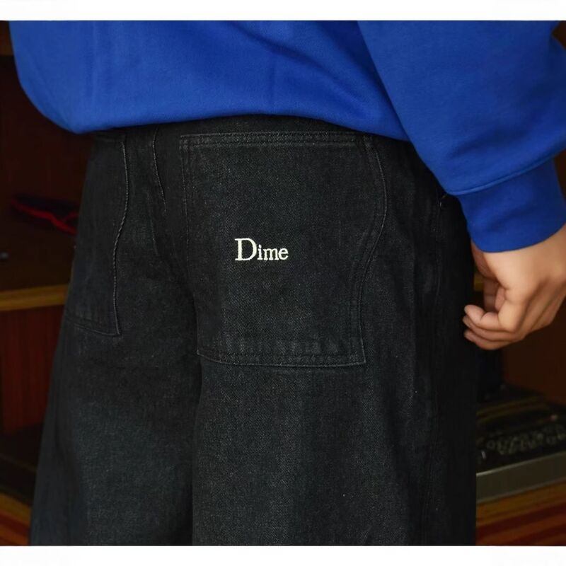 Мужские джинсы в стиле Dime Baggy, свободные, прямого кроя, для скейтбординга