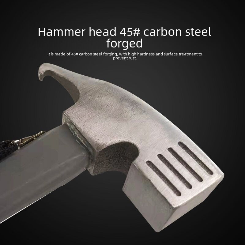 Молоток для колышков из высокоуглеродистой стали, с экстрактором — для тентов