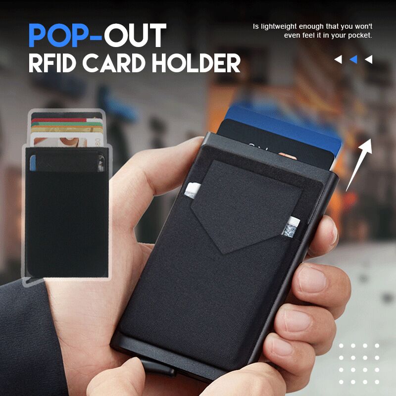 Картхолдер металлический RFID для защиты карт от считывания, алюминиевый сплав
