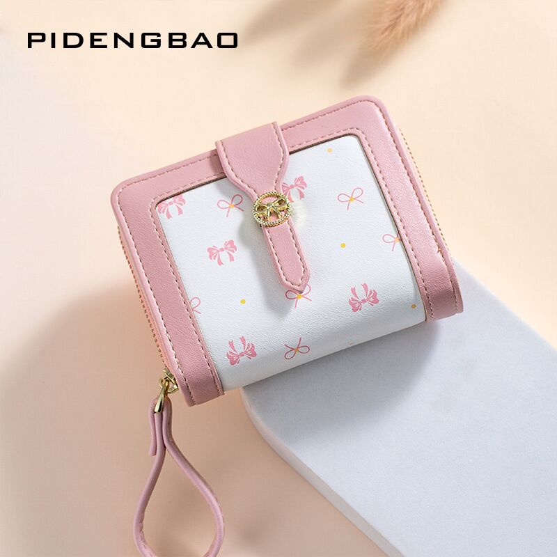 Женский кошелёк Pidengbao с бантом, корейский стиль, большая вместимость