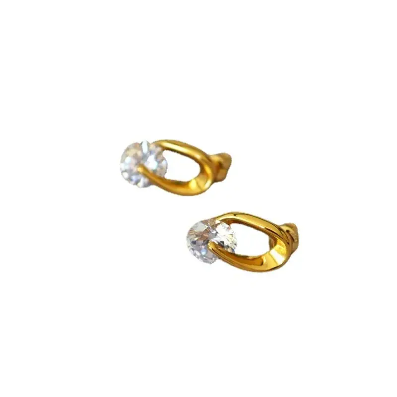 Серьги-гвоздики miya sophia jewelry с цирконием, штифт серебро 925, корейский стиль