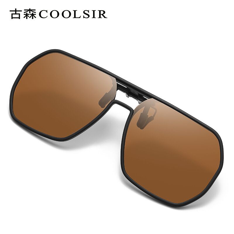 Поляризационные солнцезащитные очки-клипсы COOLSIR TH2403, откидные, оправа TR90