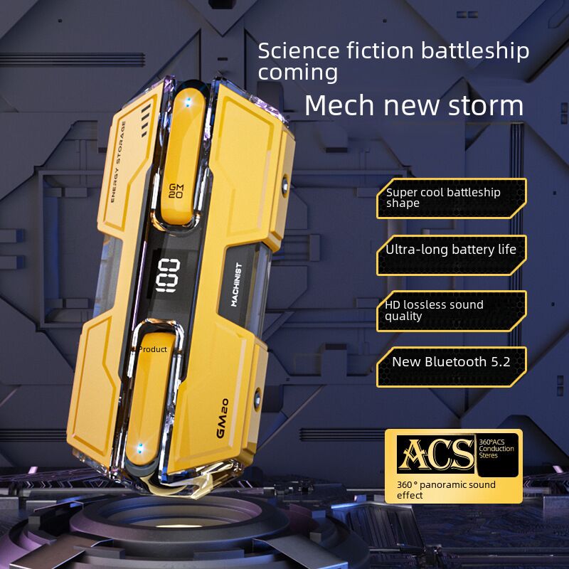 Игровые TWS-наушники Moerxin GM20 в стиле "мех", низкая задержка, Bluetooth 5.3