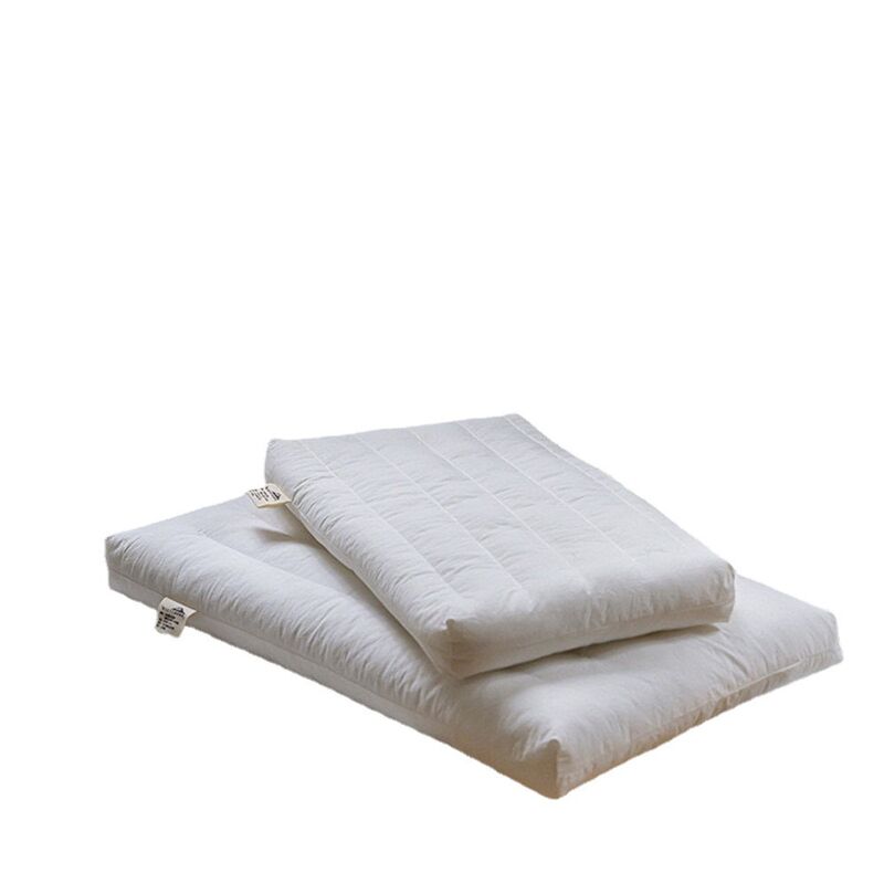 Подушка MM Bedding с наполнителем из микрофибры, для шеи, хлопковая наволочка